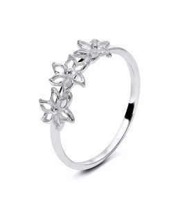 Triple Flower Silver Ring NSR-3207